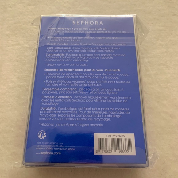 🇨🇦 SOLD Sephora - Happy Hollydays 4 pc Mini Eye Brush Set - Picture 2 of 3